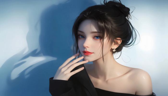 Girl Woman Blue Eyes K 2K Anime Wallpaper