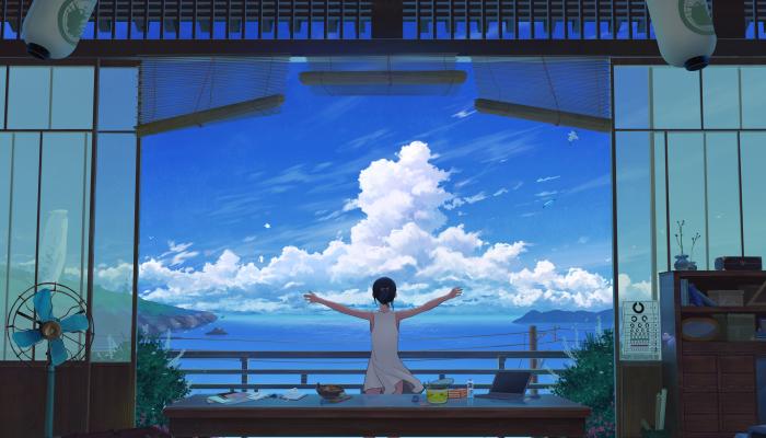 Pikachu Landscape Girl Z 4K Anime Wallpaper