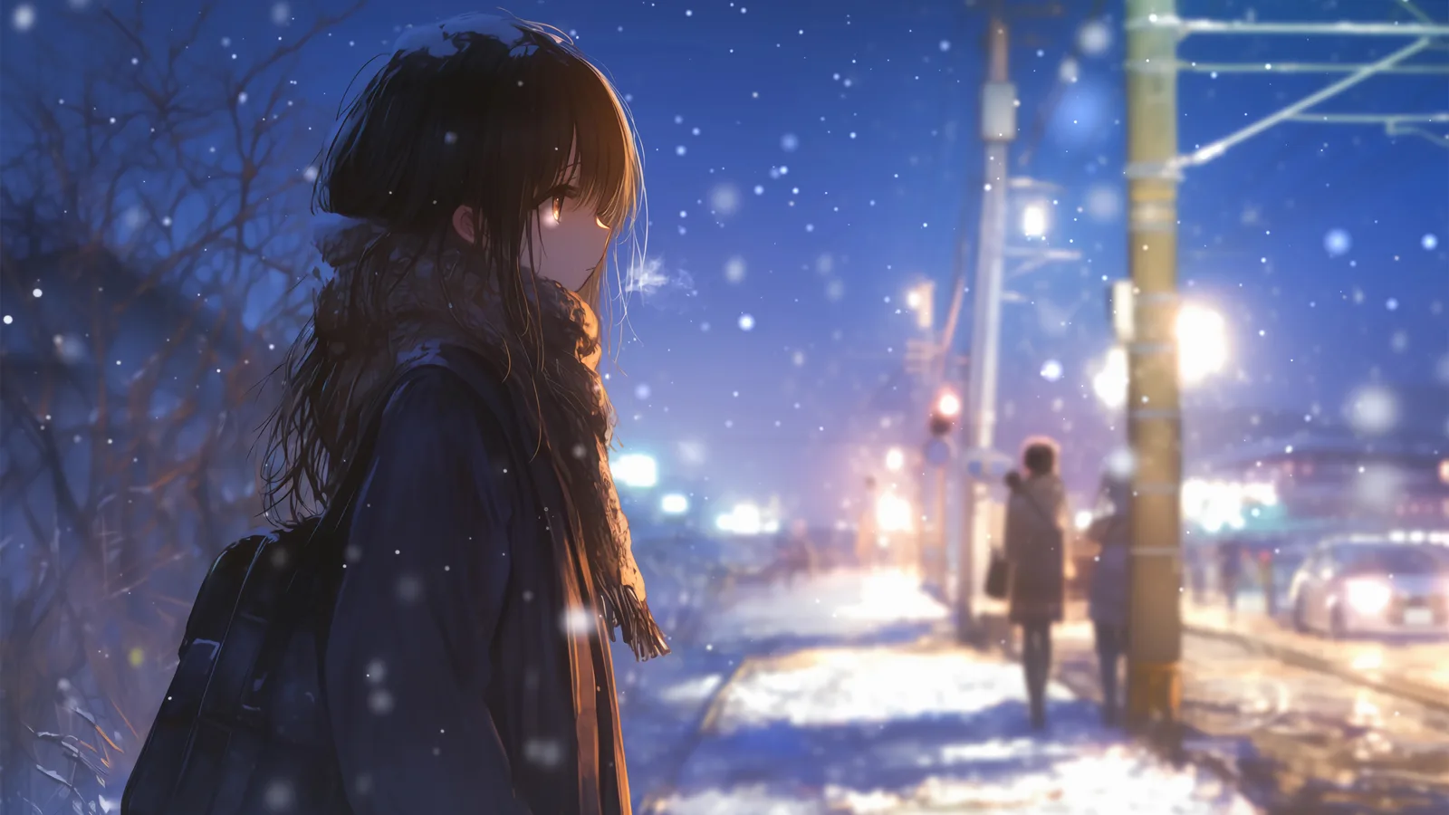 Snow Girl K 4K Anime Wallpaper
