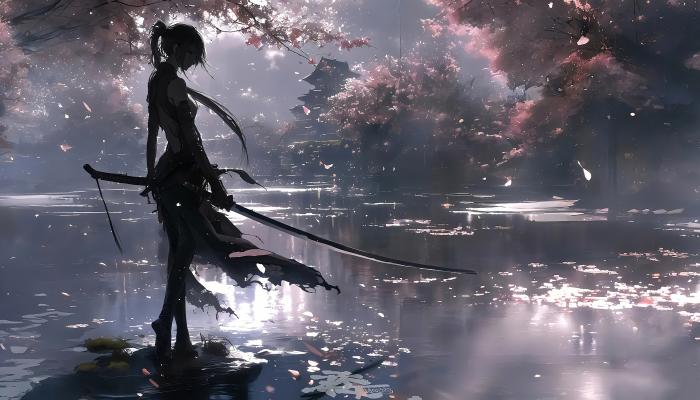 Woman Illustration AI 4K Anime Wallpaper