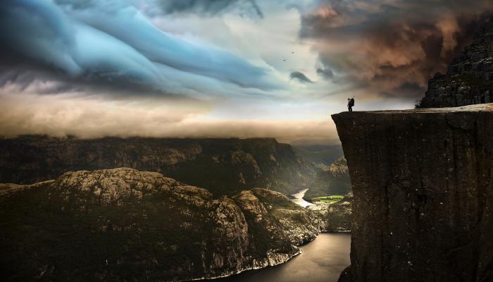 Landscape Mountains Trees 4K Nature Wallpaper