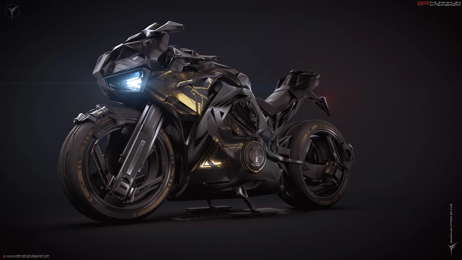 Motorcycle Futuristic Art AI Art AI 4K Creative Wallpaper