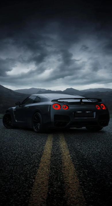 Mountains Car Sports Car Vertical HD Phone Wallpaper