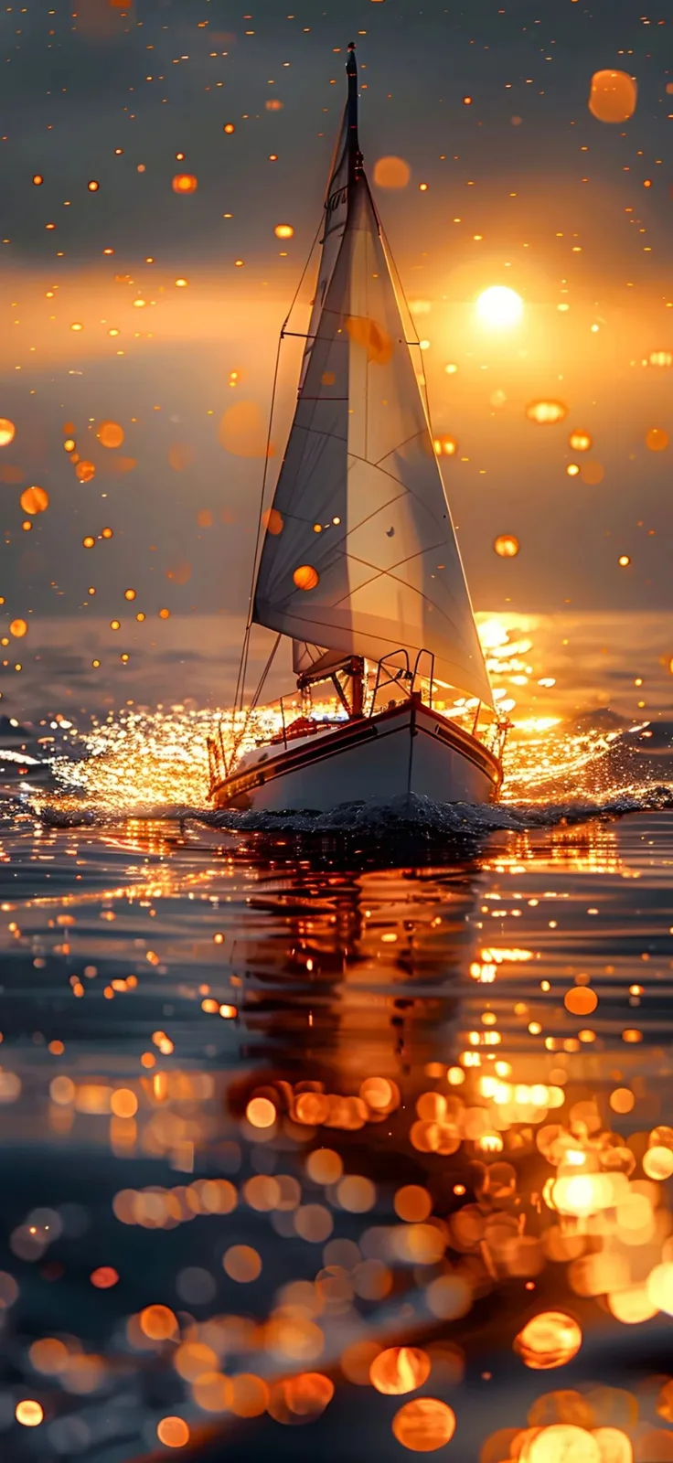 Ocean Sunset Vertical HD Phone Wallpaper