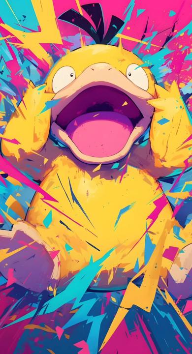 Psyduck Anime Vertical HD Phone Wallpaper