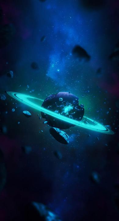 Space Planet Vertical HD Phone Wallpaper