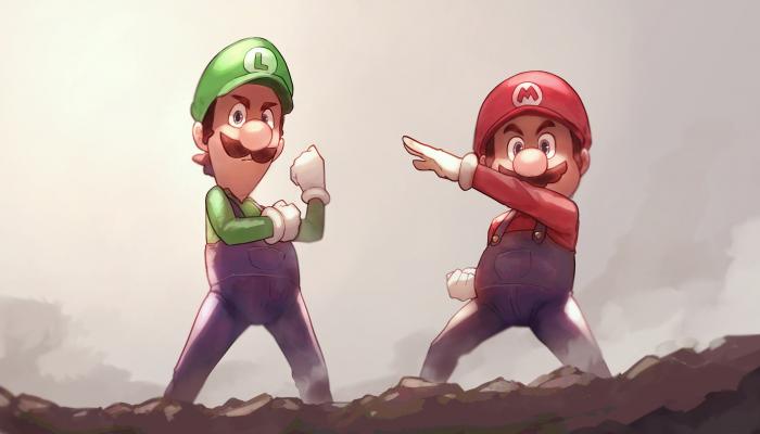 Mario Luigi Gaming Game Art CG 4K Movie Wallpaper