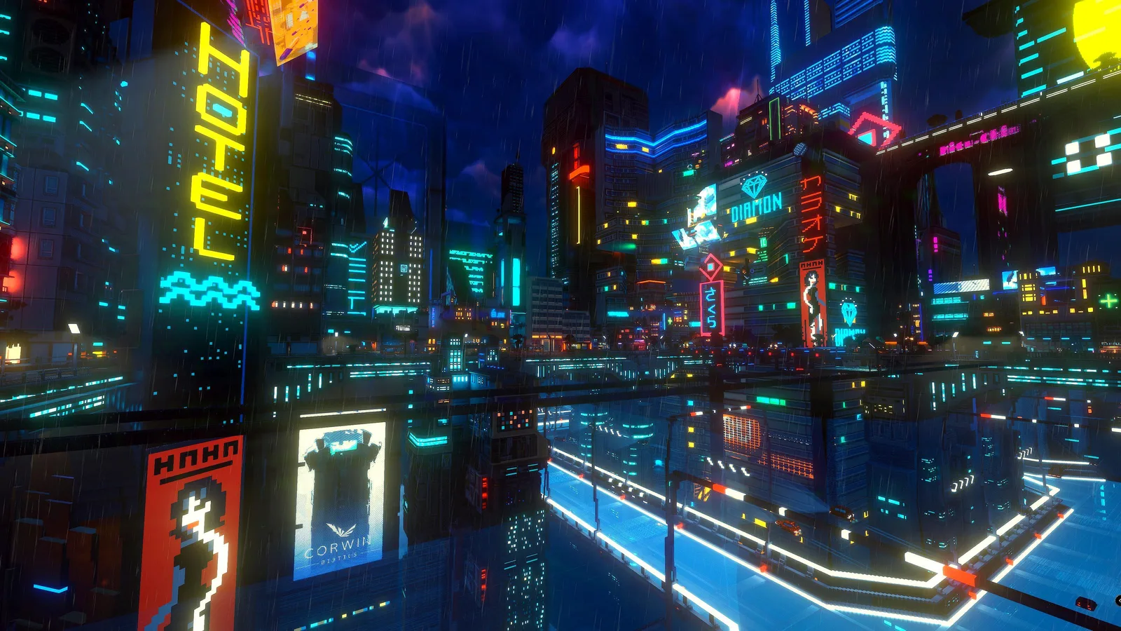 Cyberpunk City Neon 4K Gaming Wallpaper