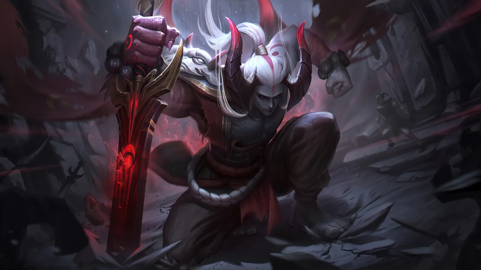 League Of Legends Aatrox Video Game Art 4K Gaming Wallpaper