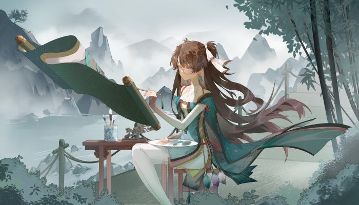 Wuthering Waves Chinese Style Hanfu Anime Girl 4K Gaming Wallpaper